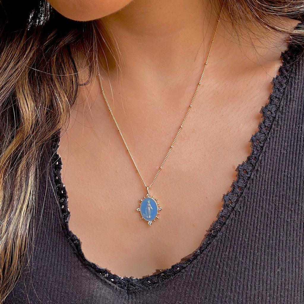 Lady Lourdes Pendant - French Blue