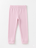 COZII - Roll Bottom Leggings, Baby Pink