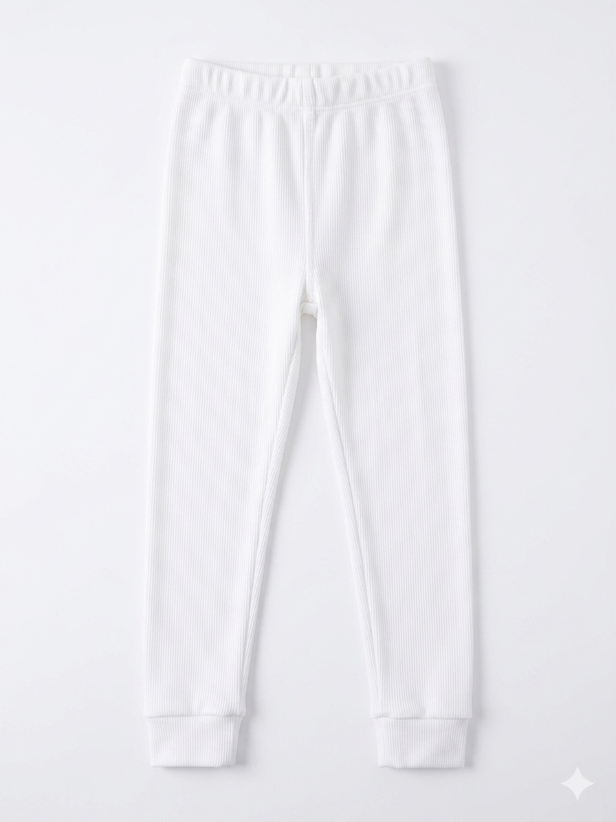 COZII - Roll Bottom Leggings, White
