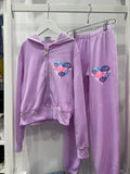 Firehouse - Purple Mini Heart Sweat Set