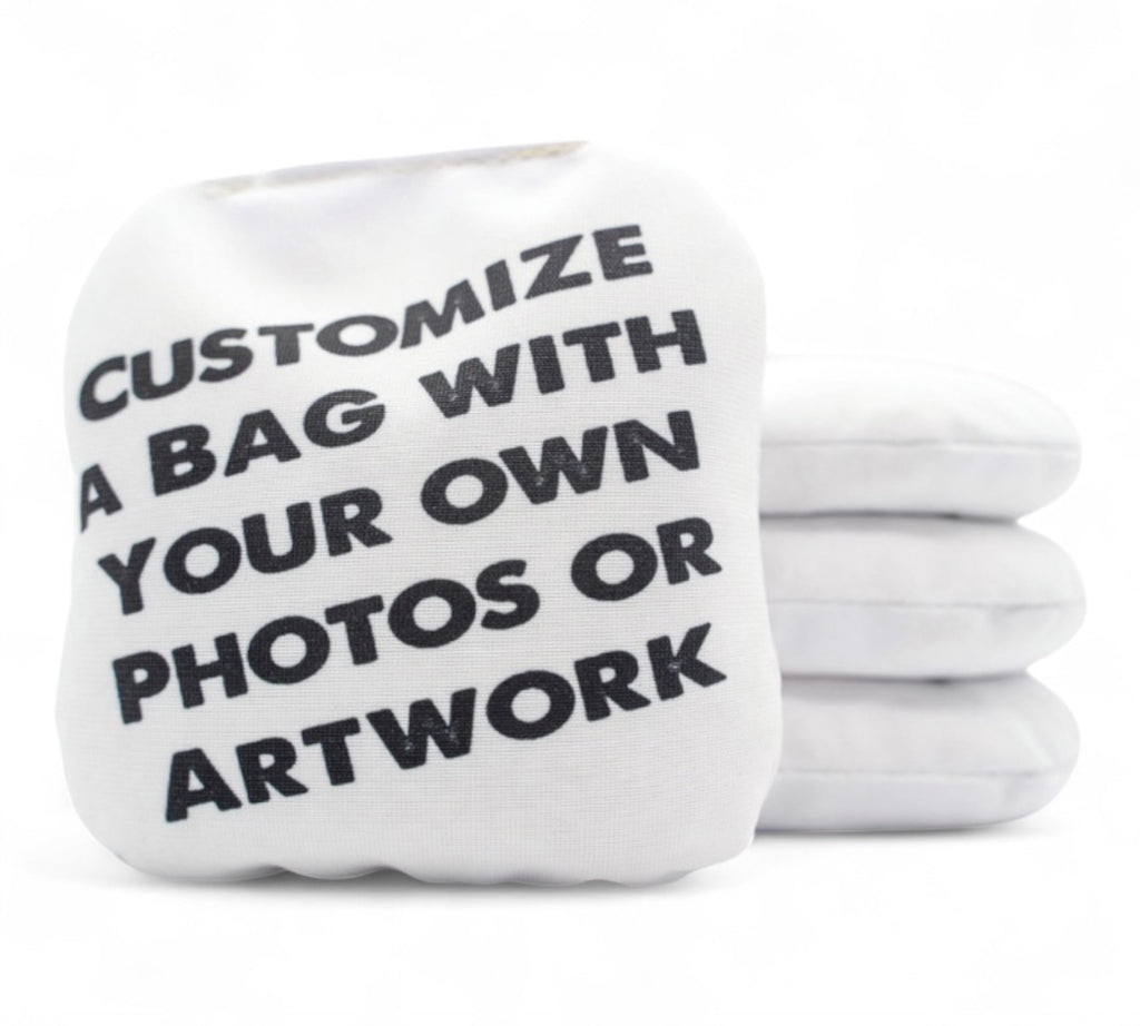 Custom pro style slick and stick cornhole bags (set of 8) - upload your custom design!