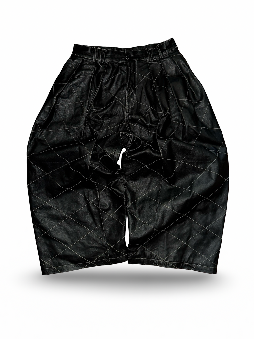 Leather Pleated Pant