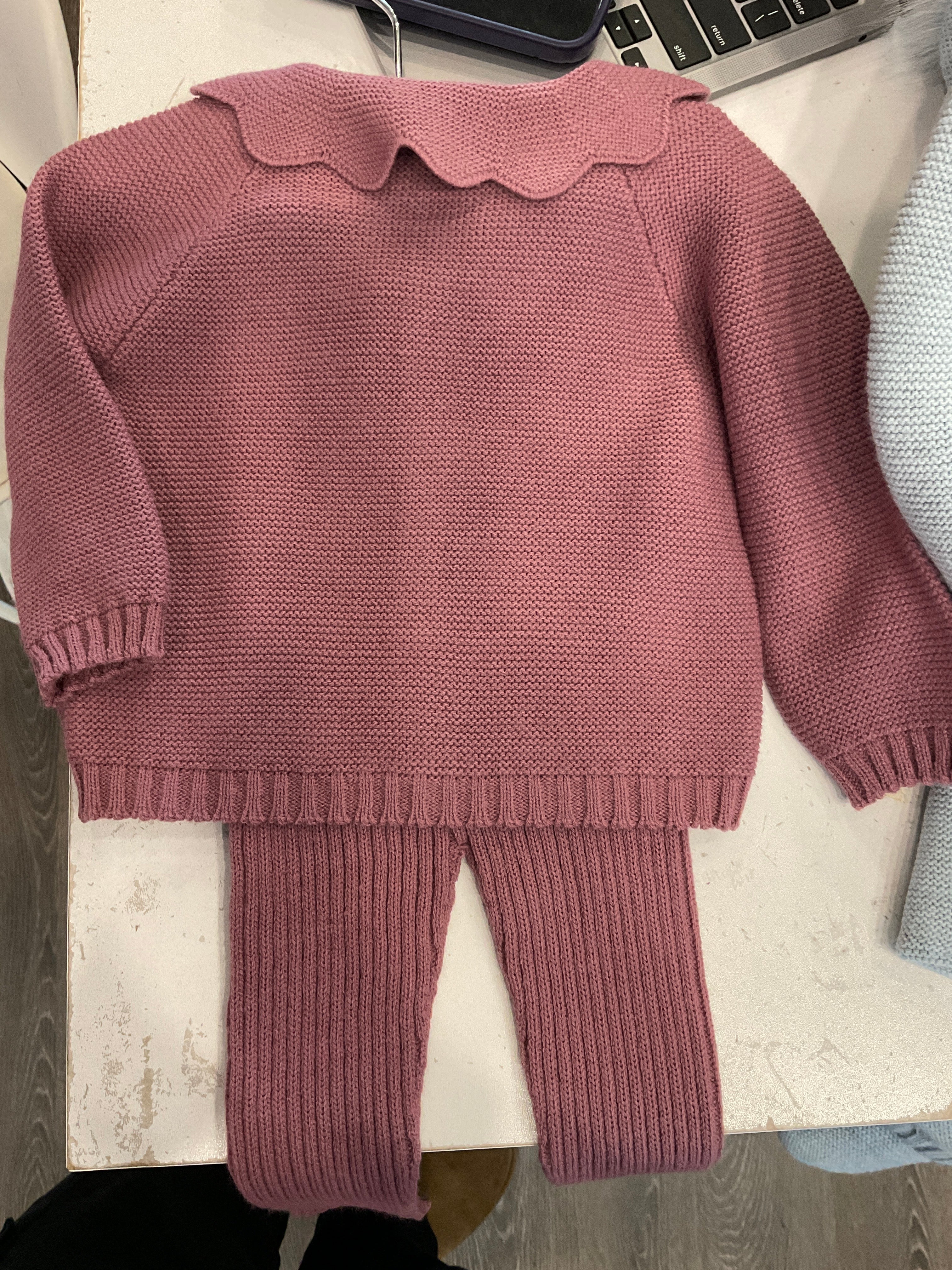 Martin Aranda - Pink Knit Button Up Set