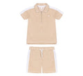 Patachou - Polo Shirt & Shorts, Beige Melange