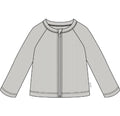 Petite Lem - Long Sleeve Knit Rashguard, Light Grey