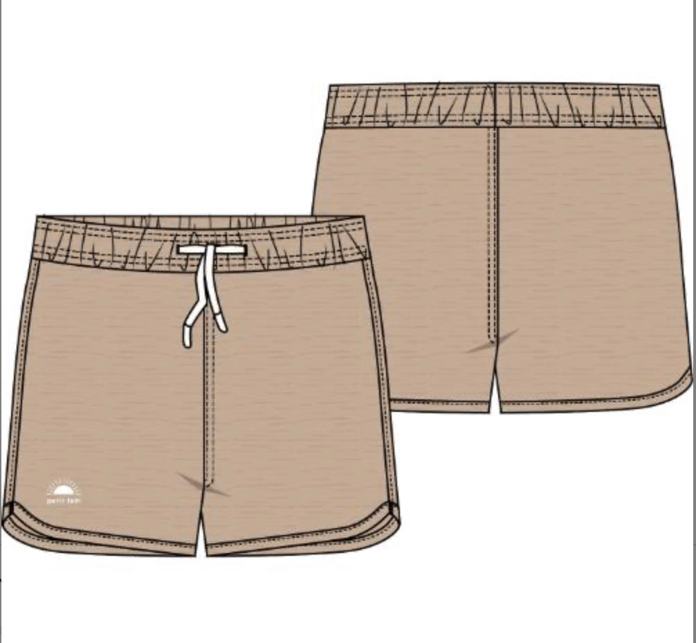 Petite Lem - Woven Swim Trunks, Sand