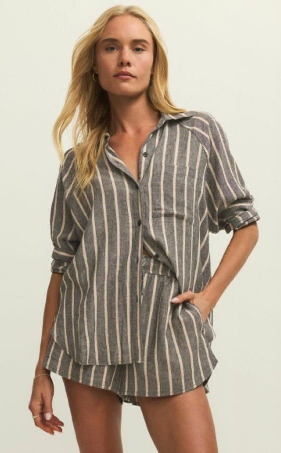 Z Supply - The Perfect Line Top & Shorts, Black