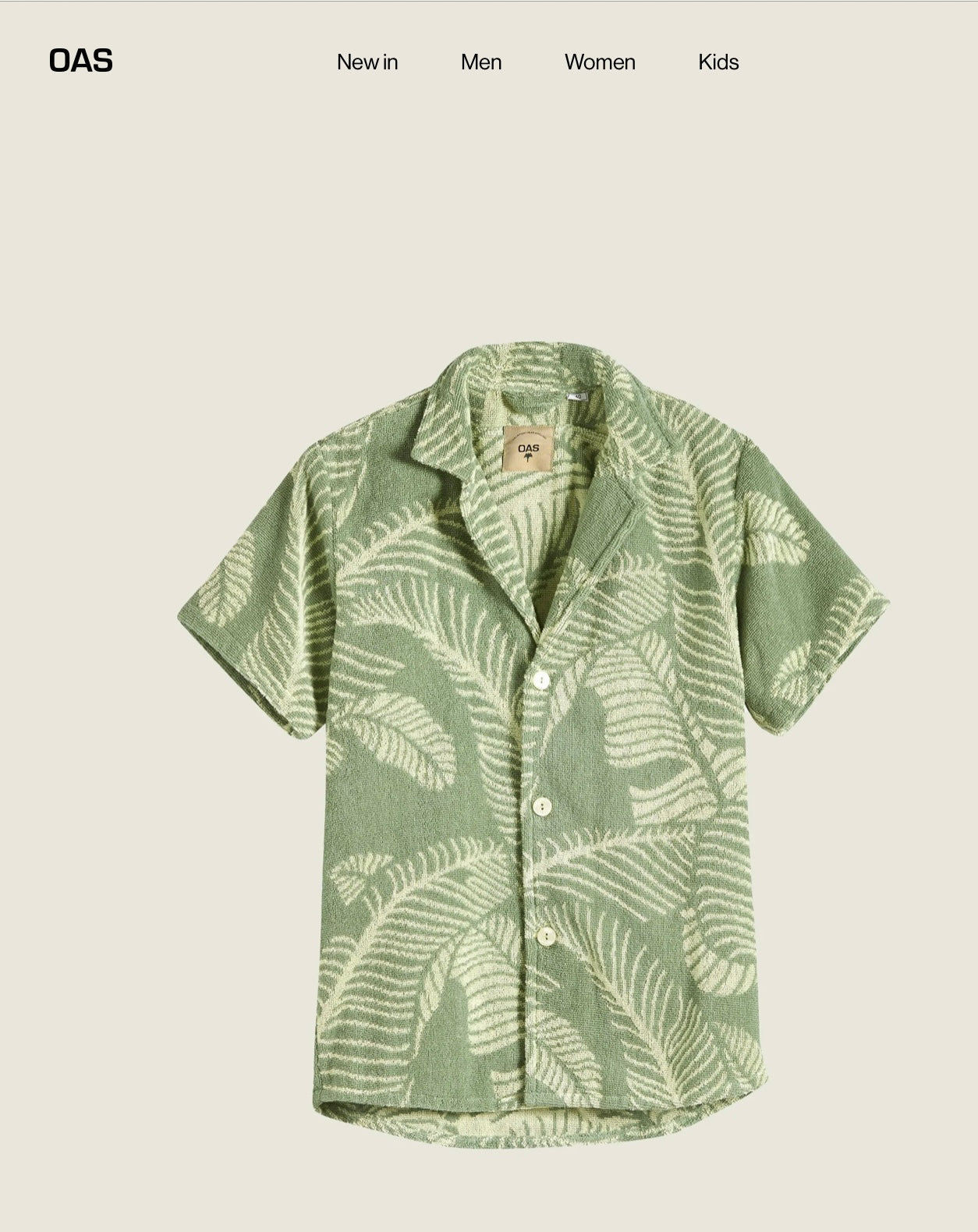 OAS banana leaf Cuba terry shirt