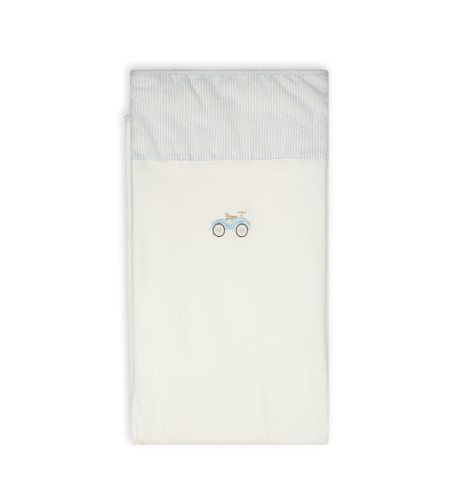 Baby GI - Baby Blanket, Ivory & Blue