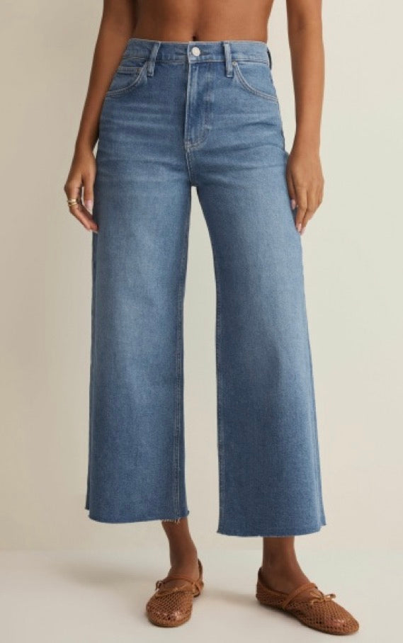 Z Supply - Nova Crop High Rise Wide Leg, Fresca
