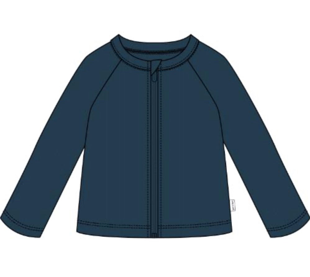 Petite Lem - Long Sleeve Knit Rashguard, Navy