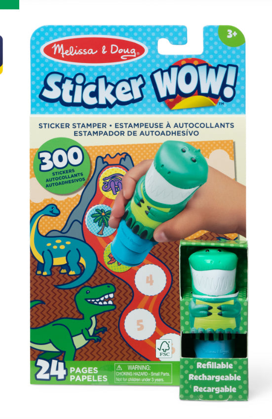 Melissa & Doug - Sticker WOW! Activity Pad And Sticker Stamper-Dinosaur 32012
