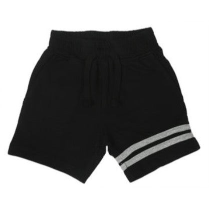 Mish - Black with Stripes Sweat Shorts