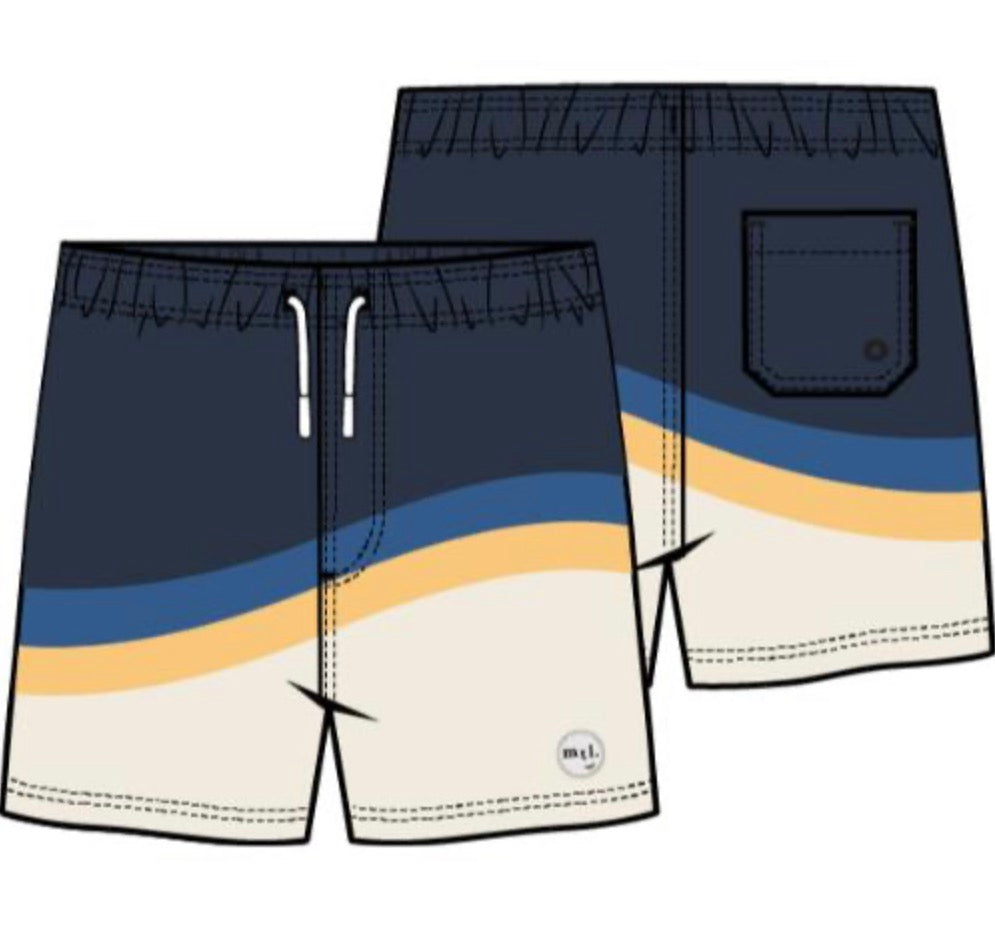 Miles The Label - Woven Swim Trunks, Navy
