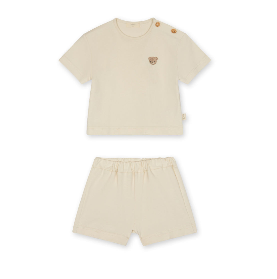 Baby GI - Teddy Bear T-Shirt & Shorts 2 Pc Set, Beige