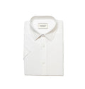 Cloud cloth 4 way stretch solid shirt long sleeve white