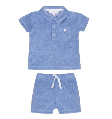 Patachou - 2 pc Shirt & Shorts Set, Blue