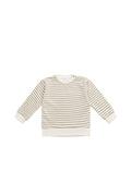 Jamie Kay - Organic Cotton Peyton Sweatshirt and Shorts Set, Slim Stripe Sandy Brown/Cloud