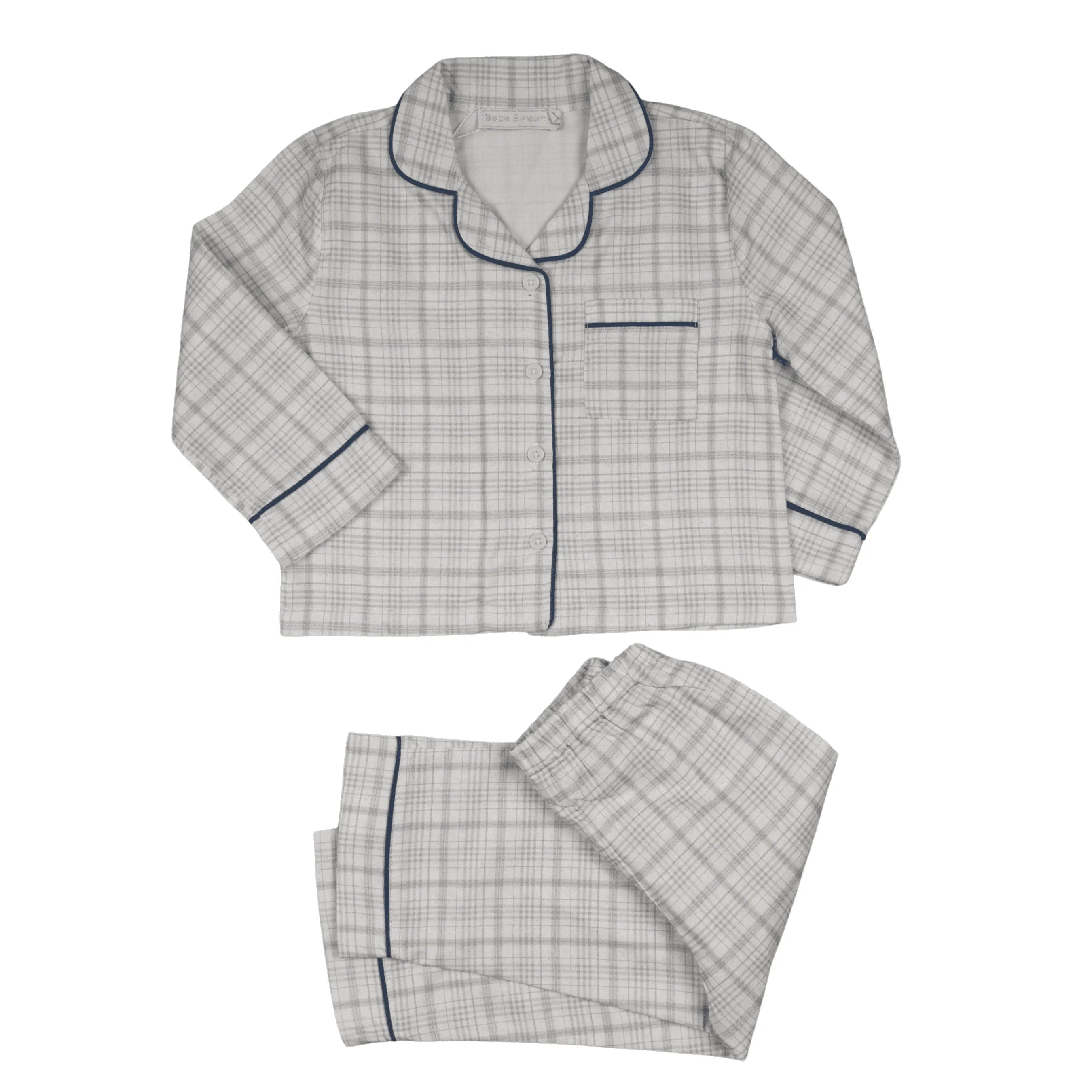 Bebe Sweeny - Tiago Pajamas, Plaid Grey