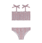 Minnow - Girls Floral Tile Smocked Bikini
