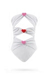 Nessi Byrd - Tamia Cutout One Piece Swim Suit, White