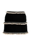 Nessi Byrd - Garland Ruffle Skirt, Black/Gold