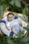 Dr. Kid - Baby Mid White and Indigo Bodysuit Set