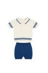 Dr. Kid - Baby Indigo and White 2 Pc Set