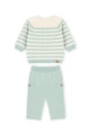 Dr. Kid - Blue and White Striped Top & Solid Blue Pants