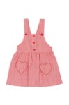 Dr. Kid - Dark Red Overalls with Red Hearts