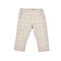 Bebe Sweeny - Elton Boys Beige & Brown Check Flannel Trousers