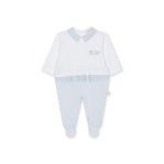 Baby GI - Over The Clouds Footie, White & Blue
