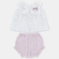 Martin Aranda - Set Blouse & Bloomer (knit and woven combo) Niagara, Lavender Mix