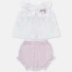 Martin Aranda - Set Blouse & Bloomer (knit and woven combo) Niagara, Lavender Mix
