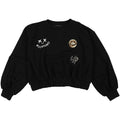 Richmond - John Patchwork Long Sleeve Sweatshirt, Black