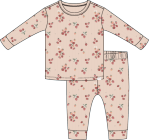 Petite Lem - 2pc Long Sleeve Top & Pants Pajama Set, Light Pink