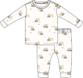 Petite Lem - 2pc Long Sleeve & Pants Pajama Set, Off White