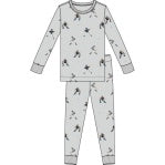 Petite Lem - 2pc Long Sleeve & Pants Pajama Set, Light Grey