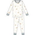 Petite Lem - 2pc Long Sleeve Top & Pants Pajama Cake Set, Off White