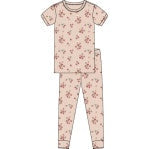 Petite Lem - 2pc Short Sleeve & Pants Pajama Set, Light Pink