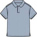Miles The Label - Short Sleeve Polo Top, Dusty Blue
