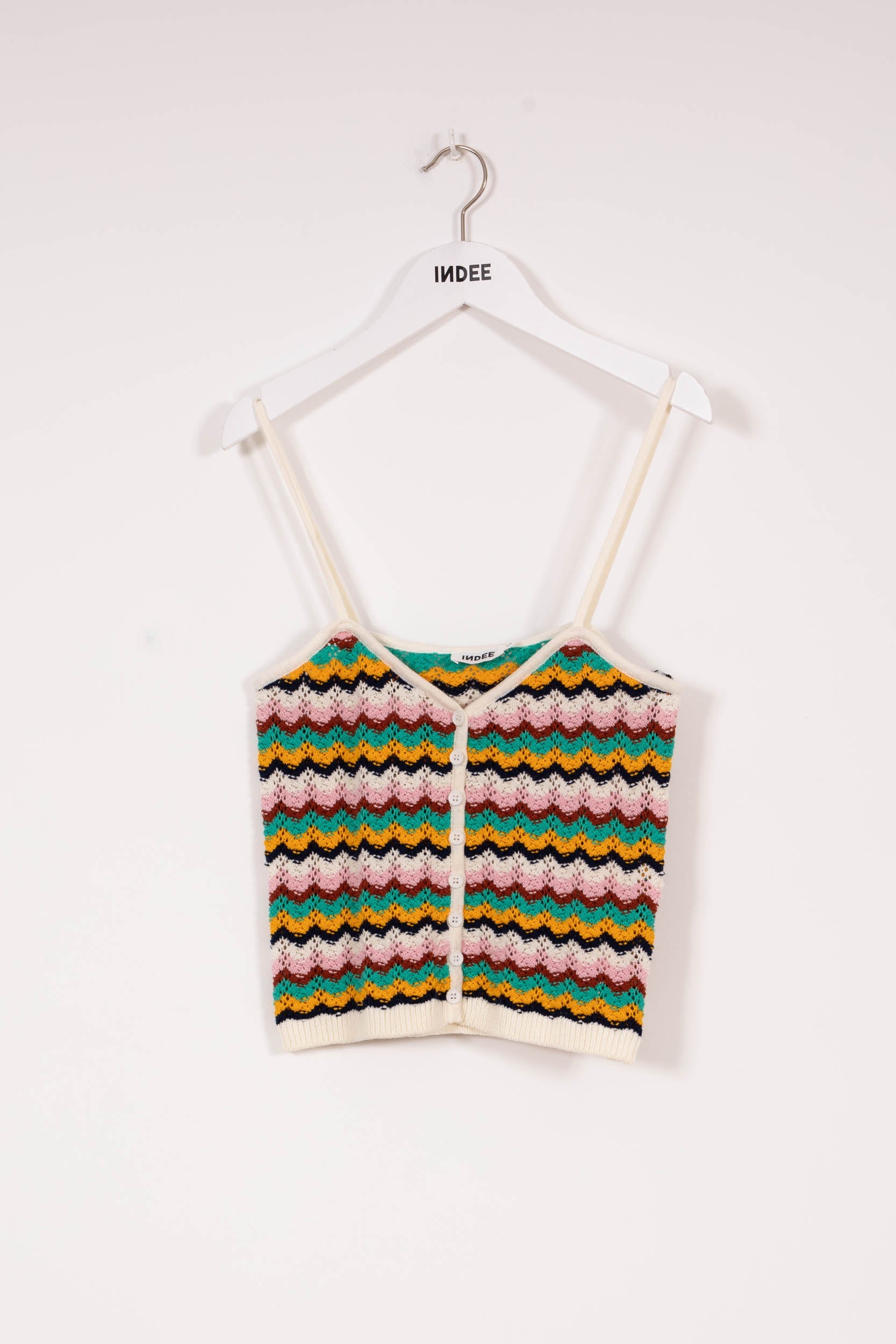Indee - Vitamin & Velours Crochet Knit Top & Shorts, Multicolor