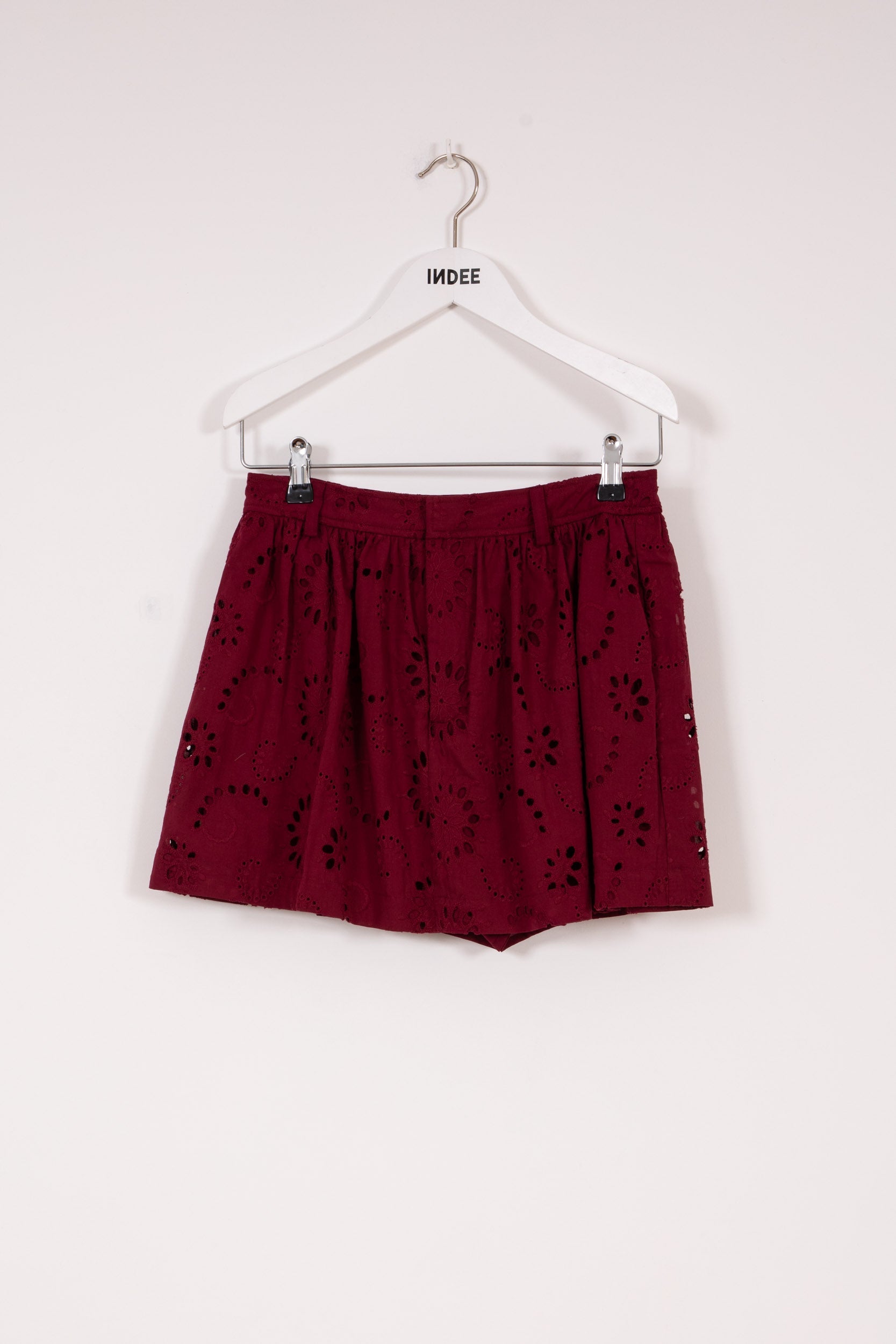 Indee - Vendee English Embroidered Skirt/Short, Rooibos Red