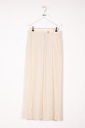Indee - Viareggio Tennis Stripes Trousers with Pleat, Off White