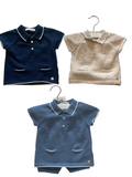 Martin Aranda - Knit Partial Button Up Top & Shorts