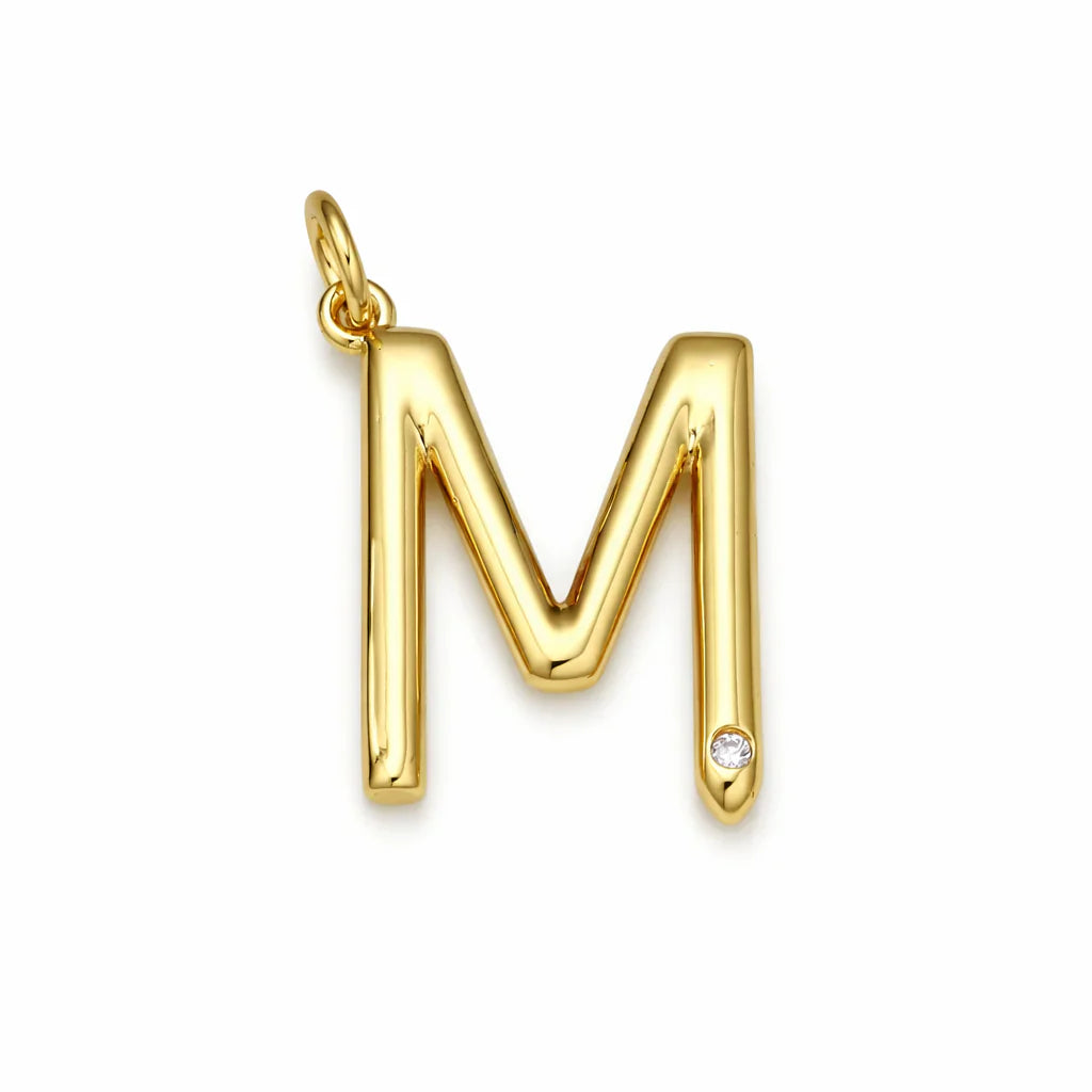 Jūraté La - Say My Name Mixed Stone Initial Bead Necklace
