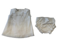 Paz Rodriguez - Woven Newborn Short Dress Set, Cream