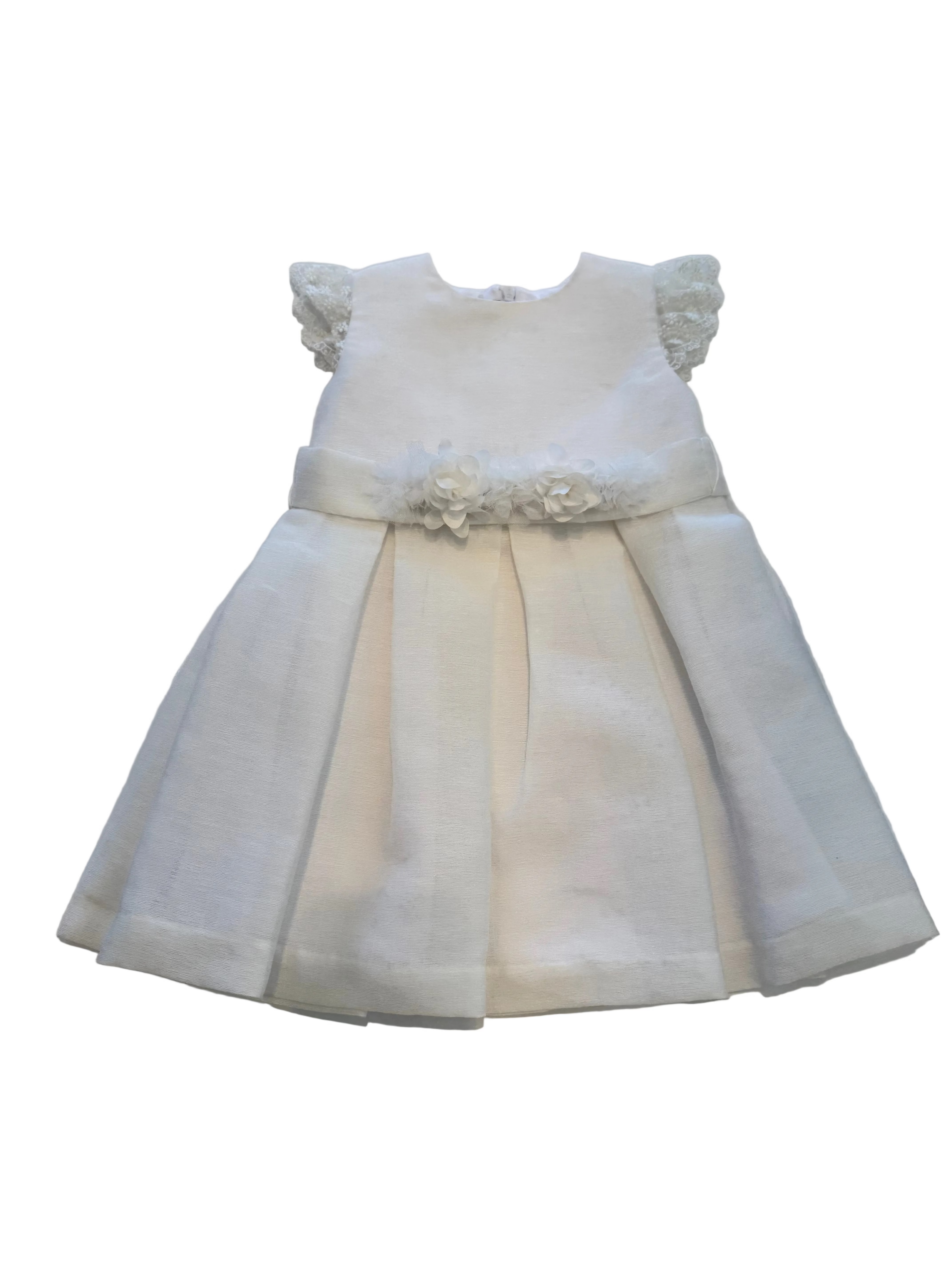Paz Rodriguez - Woven Infant Girl Dress Ceremonia, Cream
