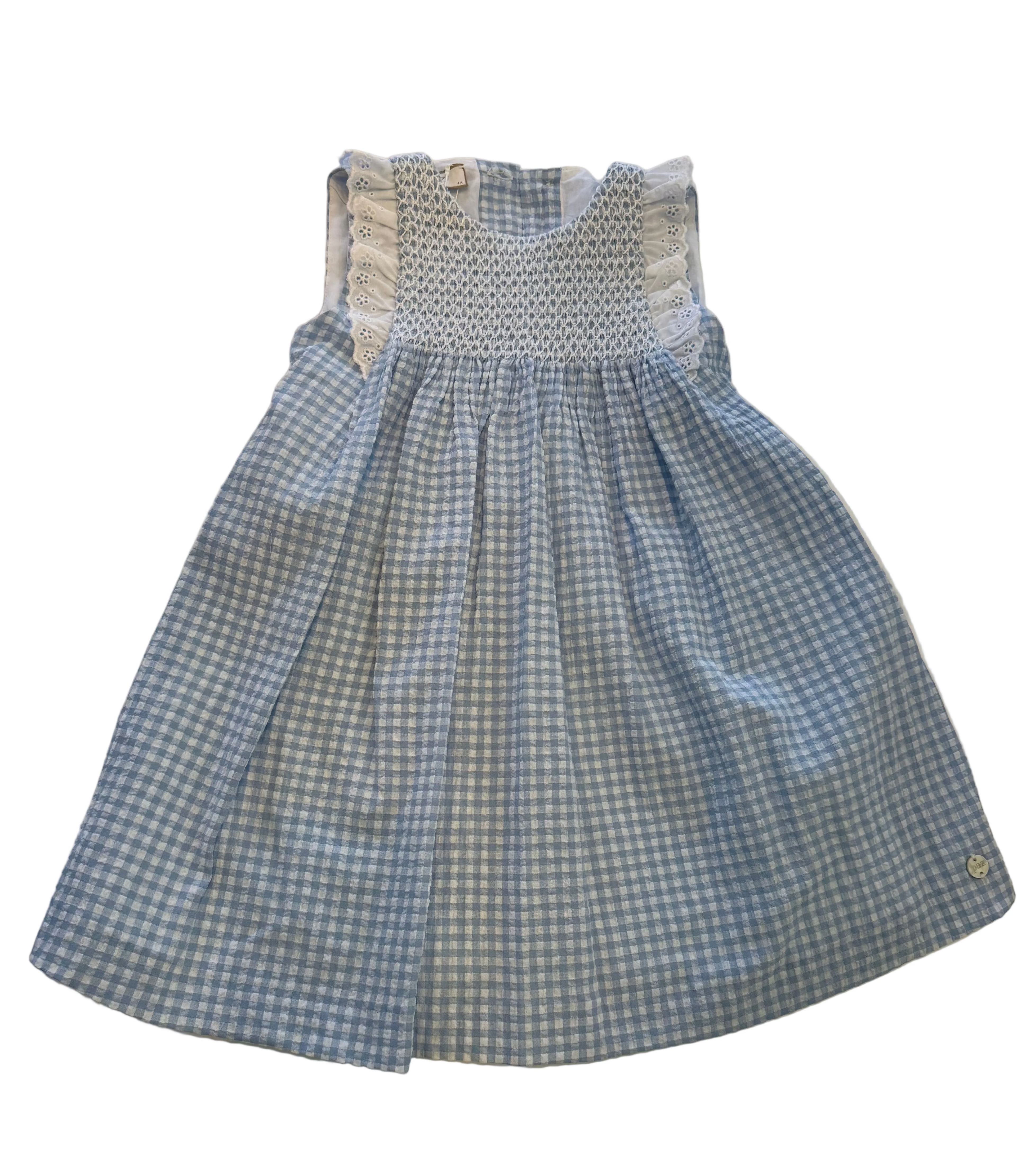 Paz Rodriguez - Woven Newborn Dress Anade, Sky Blue