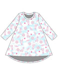ESME - Long Sleeve Hi-Low Dress, Sweet Heaven